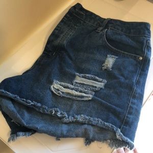 Charlotte Russe High Waisted Denim Shorts